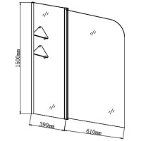 Шторка для ванны 100 см Grossman GR-101 прозрачное