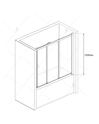 Шторка для ванны 170 см RGW SC-41 Screens 04114117-11 прозрачное