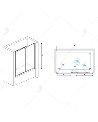 Шторка для ванны 170 см RGW SC-42 Screens 04114217-11 прозрачное