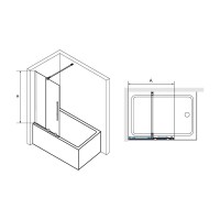 Шторка для ванны 88 см RGW SC-47 B Screens 41114709-14 прозрачное