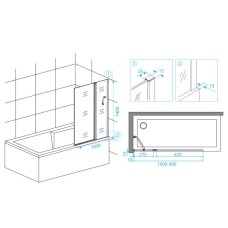 Шторка для ванны 100 см RGW SC-11 Screens 03111110-11 прозрачное