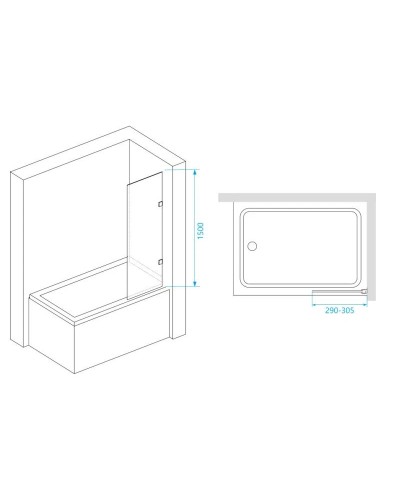 Шторка для ванны 70 см RGW SC-056-2 Screens 3511056270-11 прозрачное