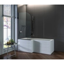 Шторка для ванны 80 см Good Door Screen H-80-C-B прозрачное