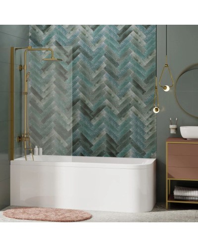 Шторка для ванны 80 см WasserKRAFT Aisch 55P01-80 Fixed прозрачное