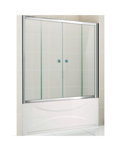 Шторка на ванну Cezares Pratico 170 PRATICO-VF-2-170/140-P-Cr профиль Хром стекло рифленое