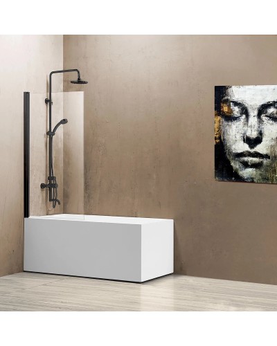 Шторка для ванны 80 см Vincea VSB-11800CLB прозрачное