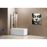 Шторка для ванны 80 см Vincea VSB-11800CLB прозрачное