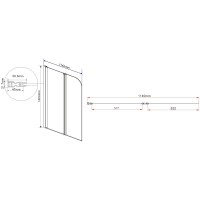 Шторка для ванны 114 см Vincea VSB-12114CL прозрачное