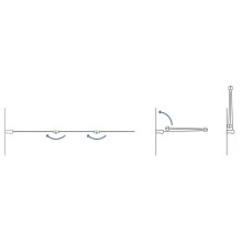 Шторка для ванны 120 см Rea Agat REA-W0301 прозрачное