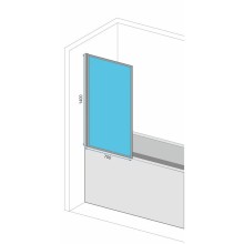 Шторка для ванны 70 см Rea Lagos-1 Fix REA-K4560 прозрачное