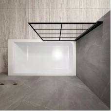 Шторка для ванны 80 см Rea Lagos-1 REA-K4570 прозрачное