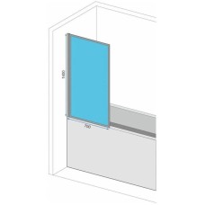 Шторка для ванны 70 см Rea Elegant REA-W5600 прозрачное