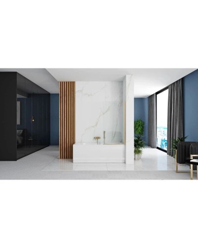 Шторка для ванны 80 см Rea Elegant REA-W5601 прозрачное