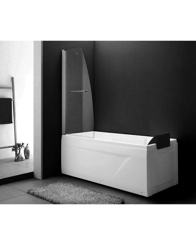 Шторка на ванну Gemy New Rockcoco 80х140 профиль Хром стекло прозрачное