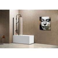 Шторка для ванны 114 см Vincea VSB-12114CLB прозрачное