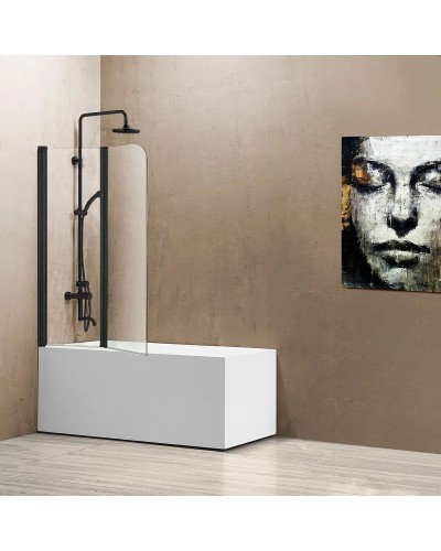 Шторка для ванны 114 см Vincea VSB-12114CLB прозрачное