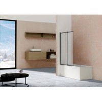 Шторка для ванны 99 см Vincea VSB-1E100CLGM прозрачное