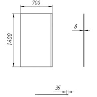 Шторка для ванны 70 см Paini Paini-ScreenWT70F прозрачное