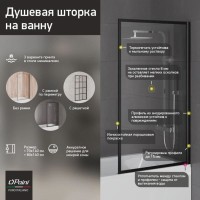 Шторка для ванны 70 см Paini Paini-ScreenWT70C прозрачное