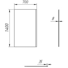 Шторка для ванны 70 см Paini Paini-ScreenWT70C прозрачное