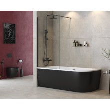 Шторка на ванну CEZARES LIBERTA-V-1-80/155-C-NERO