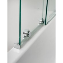 Шторка на ванну Cezares Stream VFS-11 90 профиль Хром стекло прозрачное