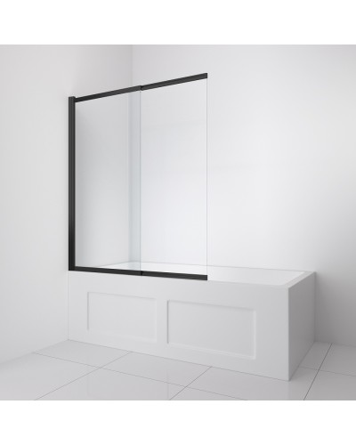 Душевая шторка на ванну BelBagno LUCE-VF-11-80/145-C-NERO