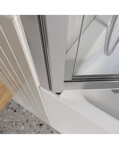 Душевая шторка на ванну BelBagno LUCE-VF-11-100/145-C-Cr