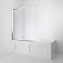 Душевая шторка на ванну BelBagno LUCE-VF-11-90/145-C-Cr