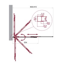 Душевая шторка на ванну BelBagno LUCE-VF-11-80/145-C-NERO