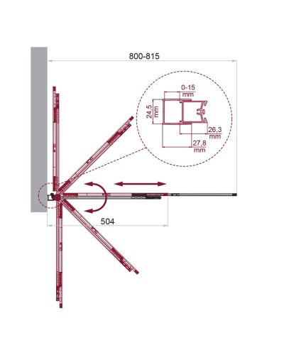 Душевая шторка на ванну BelBagno LUCE-VF-11-80/145-C-NERO