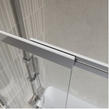 Душевая шторка на ванну BelBagno LUCE-VF-11-100/145-C-Cr