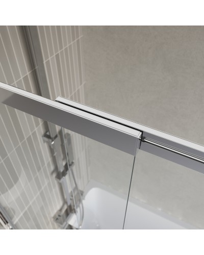 Душевая шторка на ванну BelBagno LUCE-VF-11-100/145-C-Cr