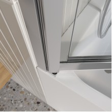 Душевая шторка на ванну BelBagno LUCE-VF-11-90/145-C-Cr