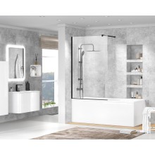 Шторка на ванну CEZARES LIBERTA-V-1-80/155-C-NERO