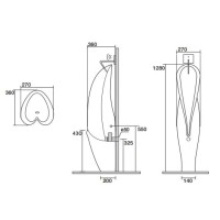 Писсуар напольный с декоративным наполнителем Kerasan Artwork 473001bi