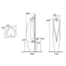 Писсуар напольный с декоративным наполнителем Kerasan Artwork 473001bi