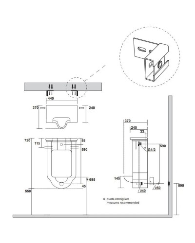 Писсуар Kerasan Waldorf 413004nerolucido