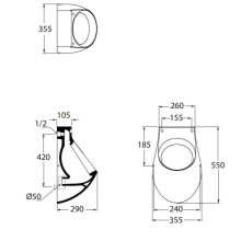 Писсуар Azzurra Nuvola NUV100/ORbi
