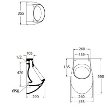 Писсуар Azzurra Nuvola NUV100/ORbi