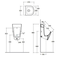 Писсуар Globo Forty3 FO029.bi