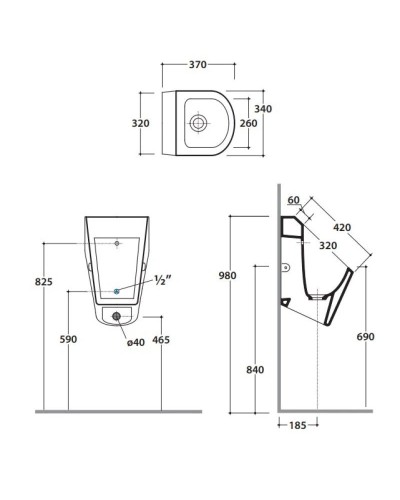 Писсуар Globo Forty3 FO029.bi