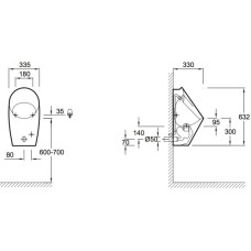 Писсуар с закрытой подводкой Jacob Delafon Patio E1548-00