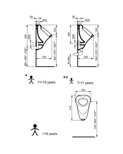 Писсуар Vidima Seva Fresh W390061