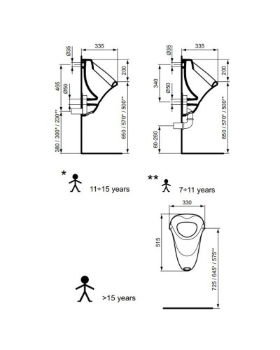 Писсуар Vidima Seva Fresh W390161