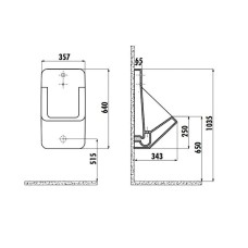 Писсуар Creavit TP640-00AM00E-0000 подвесной Антрацит
