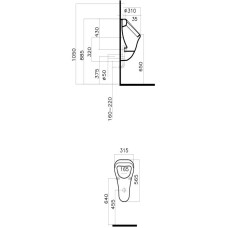 Писсуар Am.Pm Sense C757005WH