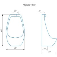 Писсуар Rosa Люкс 4640021069127 Белый