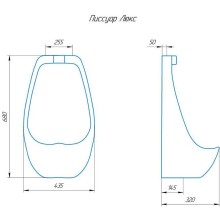 Писсуар Rosa Люкс 4640021069127 Белый
