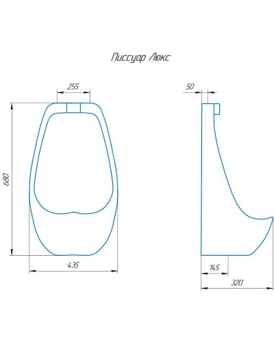 Писсуар Rosa Люкс 4640021069127 Белый